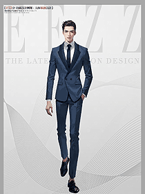 英倫修身正裝伴郎新郎結婚禮服手繪設計