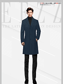 中長(zhǎng)款工作服酒店銀行4S呢子大衣工裝原創(chuàng)設(shè)計(jì)圖