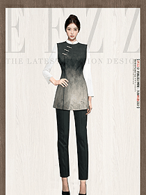 新中式酒店員工中餐廳服裝定制采購設(shè)計圖