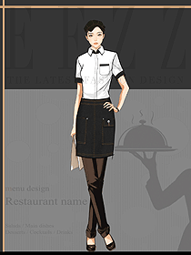 漢堡快餐奶茶店夏季工裝襯衫T恤定制原創(chuàng)設(shè)計圖