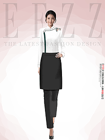 女中餐廳廚衣飯店廚師服長袖服裝定制設(shè)計圖