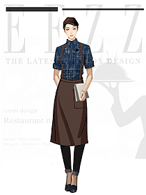 特色文化餐飲連鎖店員工工作服定制設(shè)計作品