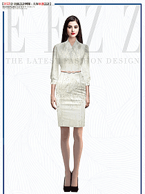 高級感高腰法式連衣裙女裝定制采購設(shè)計作品