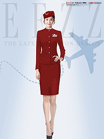 春秋裝案場(chǎng)售樓部紅色職業(yè)裝設(shè)計(jì)圖