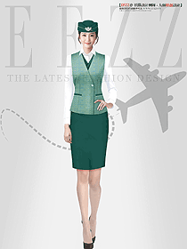 空姐馬甲套裝職業(yè)高鐵乘務員制服設計