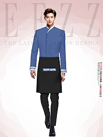 長(zhǎng)袖男中國風(fēng)烘焙定制廚房廚師服定制