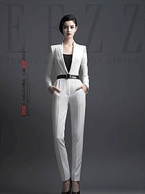 純白色西裝外套經(jīng)理店長職業(yè)裝定制款