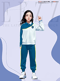 兒童春夏款英倫學(xué)院風(fēng)手繪校服設(shè)計(jì)圖