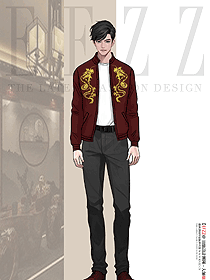 帥氣運動刺繡休閑春秋款立領夾克定制設計