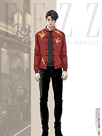 青年個性潮流戶外夾克衫手繪設(shè)計定制款