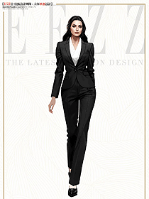 黑色一?？跲L女裝職業(yè)裝定制設(shè)計(jì)方案