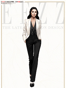 意大利白色西服外套職業(yè)裝定制設(shè)計(jì)圖