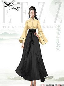 宋制改良長(zhǎng)干寺褙子齊腰襦裙裝中國(guó)風(fēng)漢服