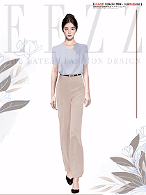 職業(yè)套裝女時尚商務(wù)通勤加長款女褲定制設(shè)計(jì)圖