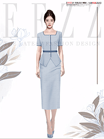 女神范時(shí)尚套裝裙夏季小香風(fēng)職業(yè)裝定制設(shè)計(jì)圖