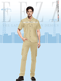 4S店車間廠服維修機(jī)修工衣印字勞保服定制案例