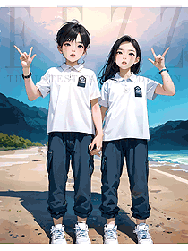 男女童短袖T恤polo衫學院風純棉校服組圖