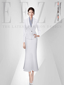 職業(yè)白色西裝套裝女春秋酒店經(jīng)理制服定制款