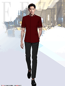 酒店燒烤火鍋店茶樓餐廳前臺(tái)工作服夏裝