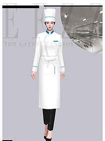 餐飲茶樓火鍋店女廚師服務(wù)員工作服定制款