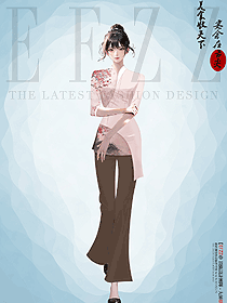 民族風(fēng)定位花服飾服務(wù)員工作服裝定制設(shè)計案例