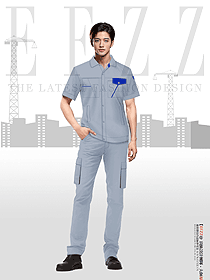 夏季短袖工作服定制套裝男薄款汽修工廠服