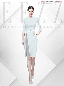 正式場合連衣裙女主持人職業(yè)裝設計圖