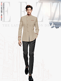 高端酒店禮儀形象崗中式前廳門童工作服定制方案