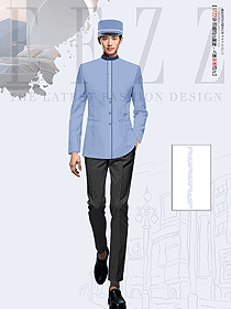 酒店員工春秋裝泊車員立領(lǐng)工裝制服定制設(shè)計圖