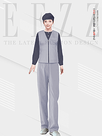 韓式餐飲品牌燒烤店員工馬甲款制服定制設(shè)計(jì)圖