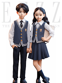 純棉開(kāi)衫坎肩外穿學(xué)院風(fēng)國(guó)際學(xué)校校服定制款