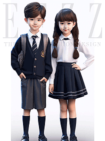 幼兒園園服春秋季校服小學(xué)生毛衣開(kāi)衫款款式圖