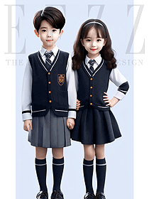兒童詩歌朗誦英倫學院風馬夾款羊毛衫校服定制