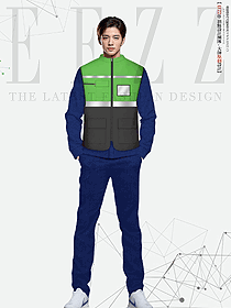 廠區(qū)戶外工地施工多口袋工人衣服定制款設(shè)計(jì)圖