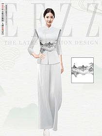 養(yǎng)生會所美容院餐飲古風店員工作服裝定制設(shè)計圖