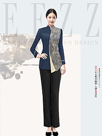 傳統(tǒng)中餐廳餐飲新中式迎賓服裝女秋冬制服設(shè)計(jì)圖