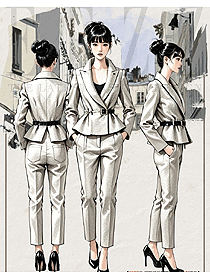 秋季新款西裝套裝職業(yè)氣質(zhì)英倫風工作服