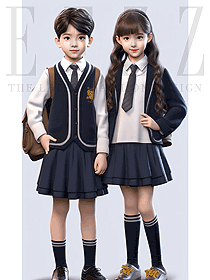 園服早教工作服開衫外套學(xué)生班服三件套