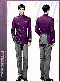星級酒店禮儀樂隊(duì)工作服裝秋冬款手繪設(shè)計(jì)圖