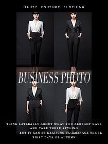 英倫風黑白商務系列西裝春秋新款-工作服形象排版圖