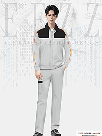 春秋防靜電撞色款工作服長(zhǎng)袖套裝