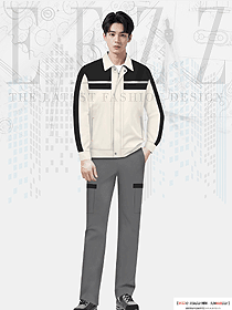 撞色款防靜電工作服春秋長(zhǎng)袖套裝