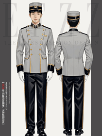 酒店會所接待員行李生灰色款工作服