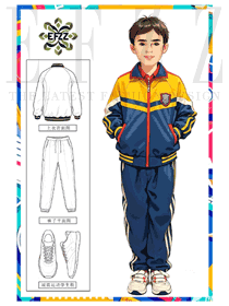 廣東省某校服運動服定制款手繪作品圖