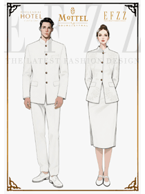 純白新中式:酒店服務(wù)人員的典雅高定制服