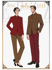 新中式紅棕調(diào)：酒店工作人員的復(fù)古專(zhuān)業(yè)裝