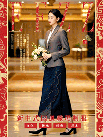 新中式國風(fēng)職場工作服：盤扣元素點(diǎn)亮案場服務(wù)形象