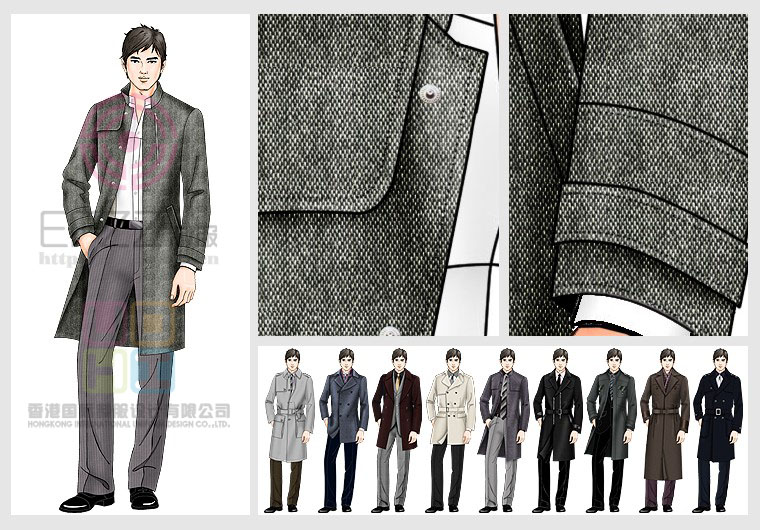 男裝時尚男裝大衣圖片