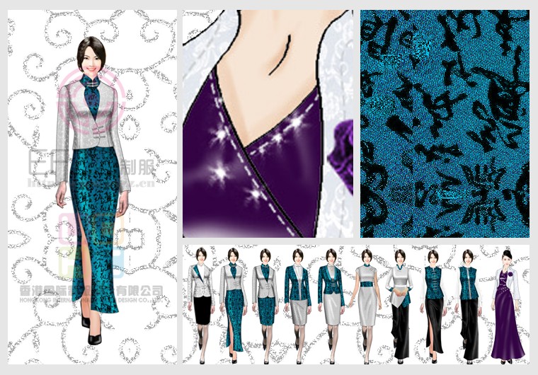 素雅高檔私人會(huì)所酒店制服設(shè)計(jì)