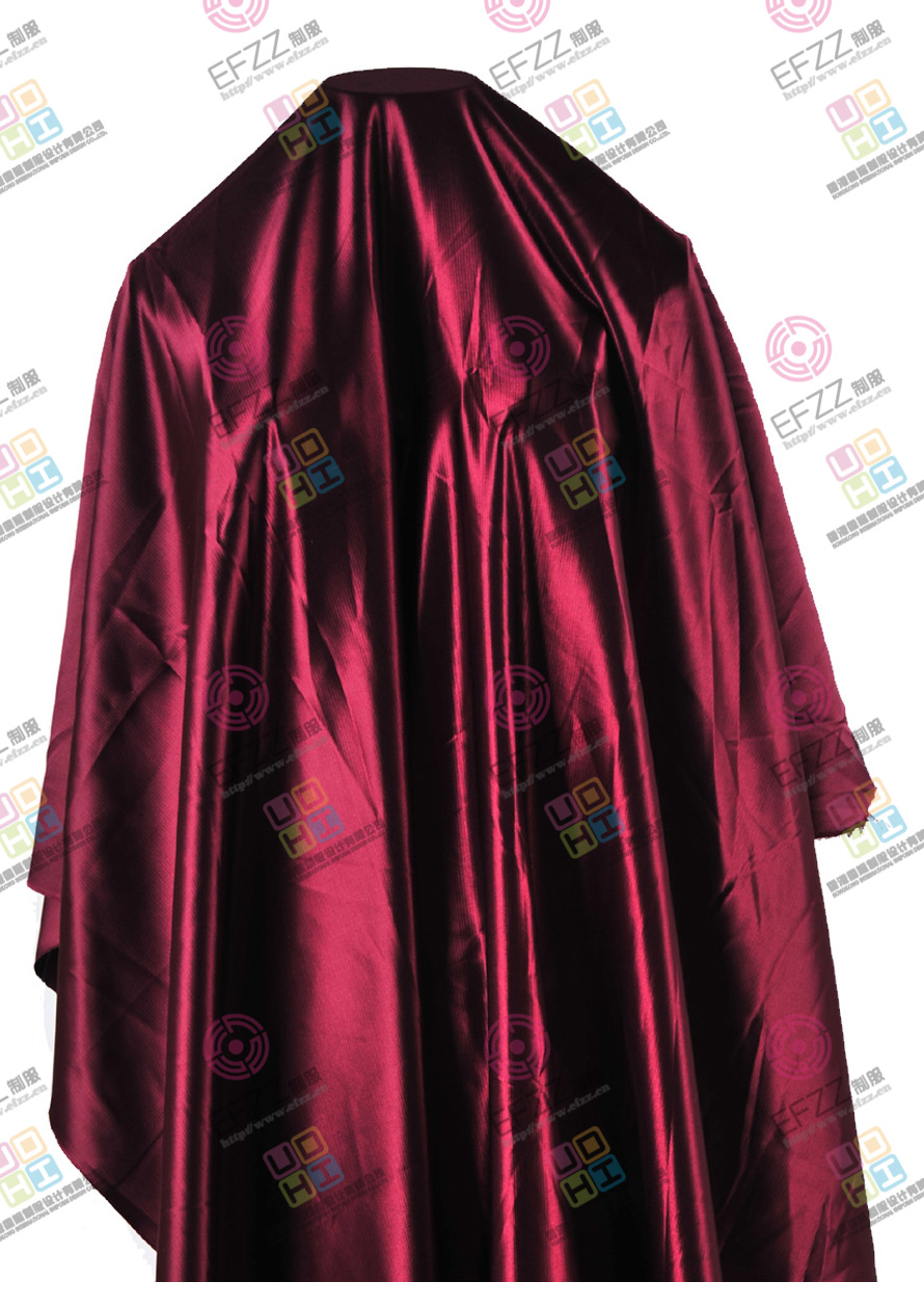 高檔枚紅色加厚仿緞時尚服裝面料JD-TH-00531-2